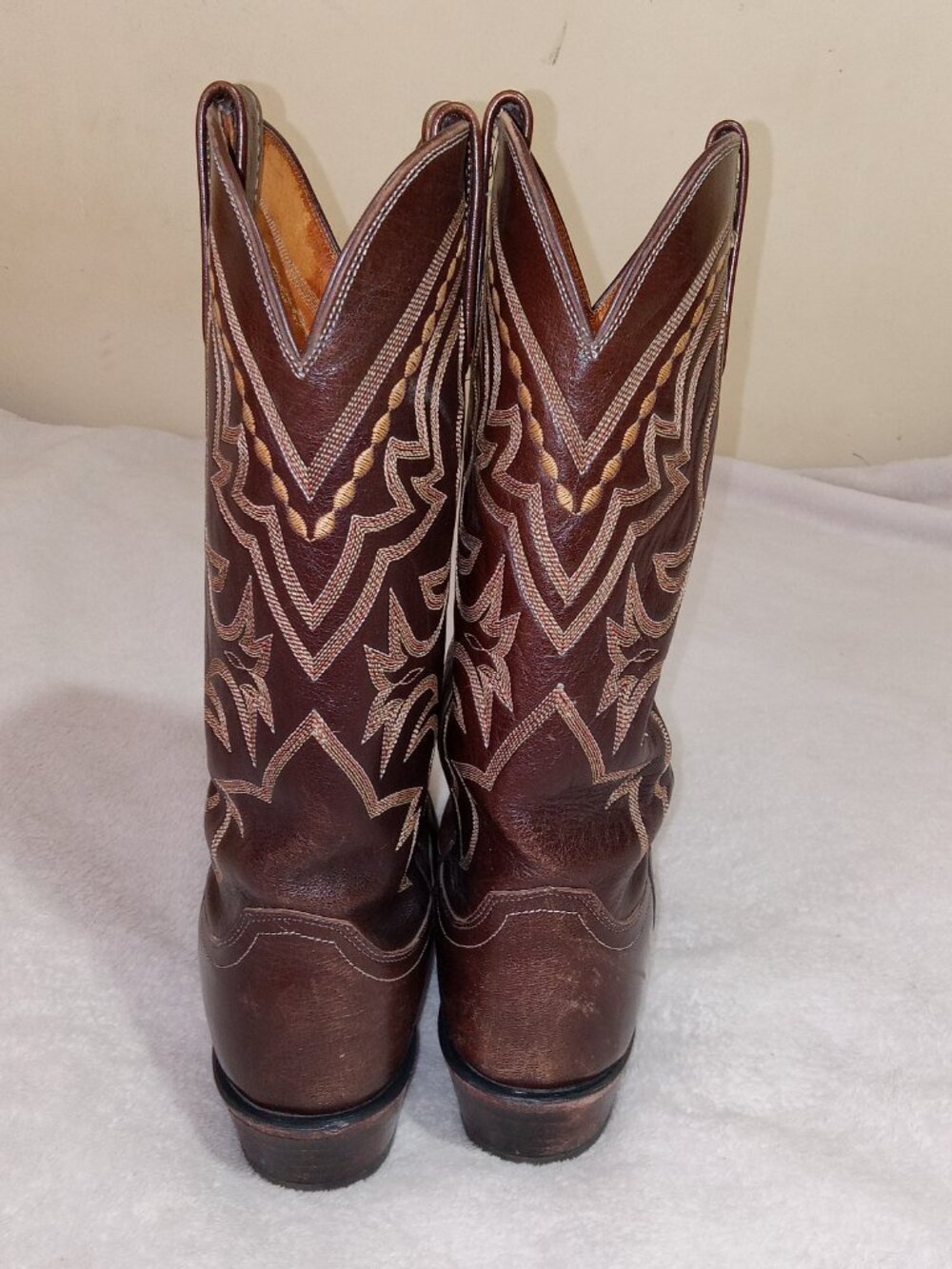 Lucchese 1883 Men's 8.5D N7012R4 Chocolate Brown Leather Western Cowboy Boots - Picture 3 of 16